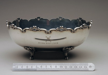 Italian silver bowl, Roma Polo Club
